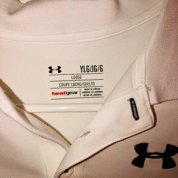 Under Armour Boy's Collar Heatgear Polo Shirt YLG - Picture 2 of 3